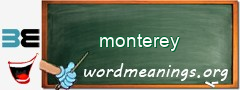 WordMeaning blackboard for monterey